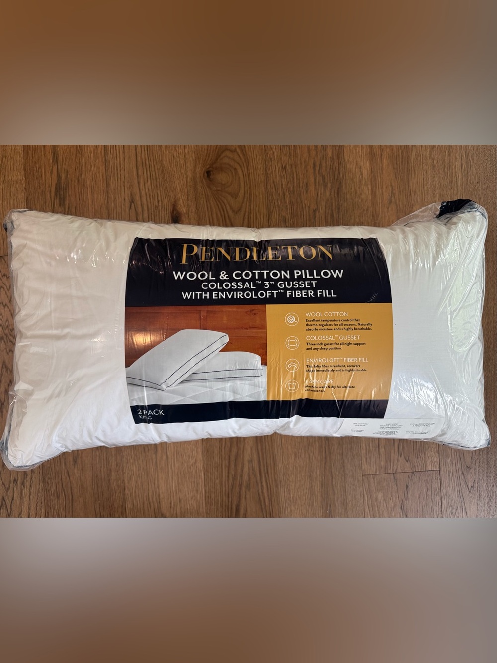 PENDLETON 2pk wool and cotton pillows set